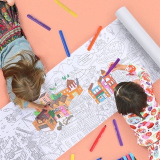Trẻ em chủ đề graffiti cảnh vẽ bé tô màu bức tranh graffiti bức tranh vẽ bậy mười mét giấy vẽ