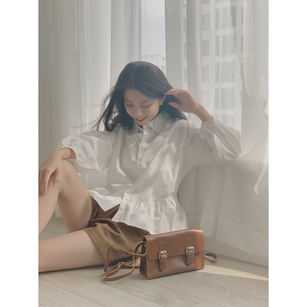 [Mã WASKT304 giảm 15% tối đa 30K đơn 99K] áo sơ mi cổ sen TKA252 1994closet | BigBuy360 - bigbuy360.vn