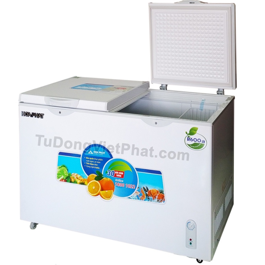 HCF 666S1N2  - MIỄN PHÍ CÔNG LẮP ĐẶT- Tủ đông Hòa Phát HCF 666S1N2, 352l 1 ngăn đông dàn nhôm