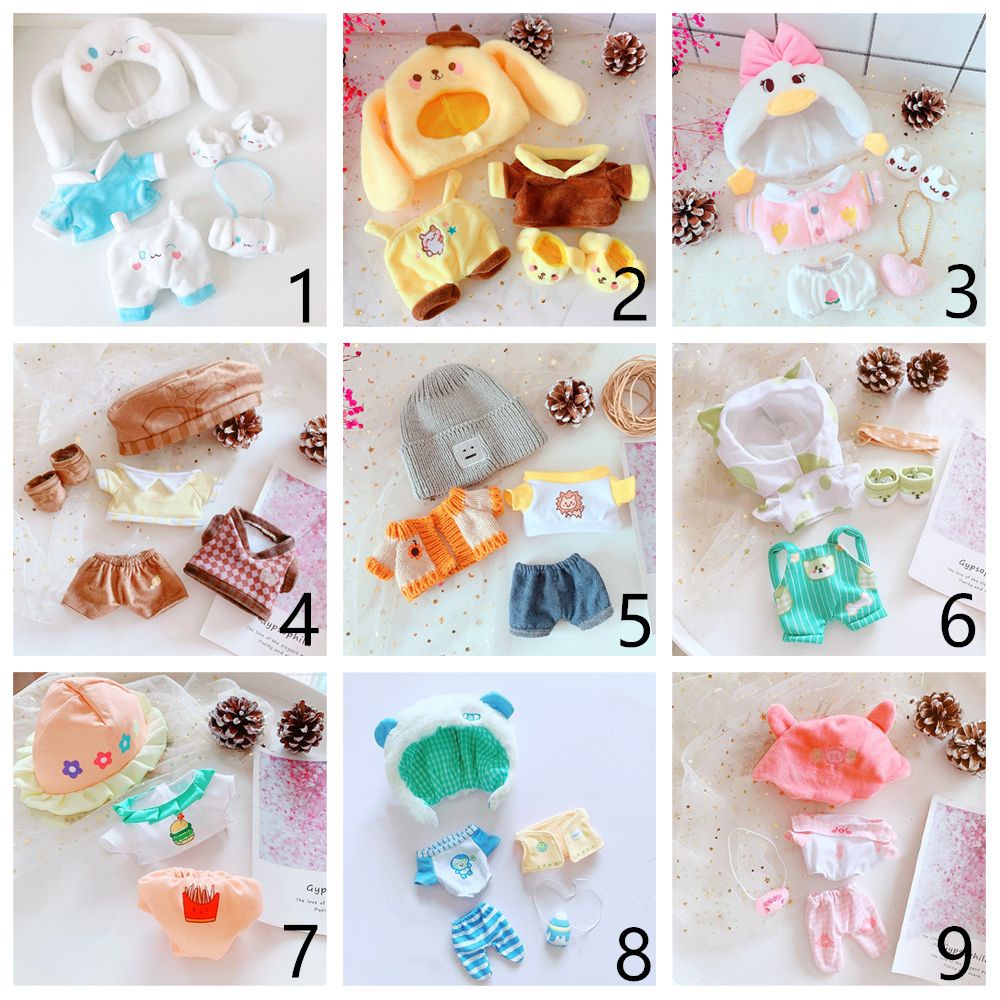 outfit doll 20cm Quần áo búp bê Dễ thương phù hợp với Chó Pudding