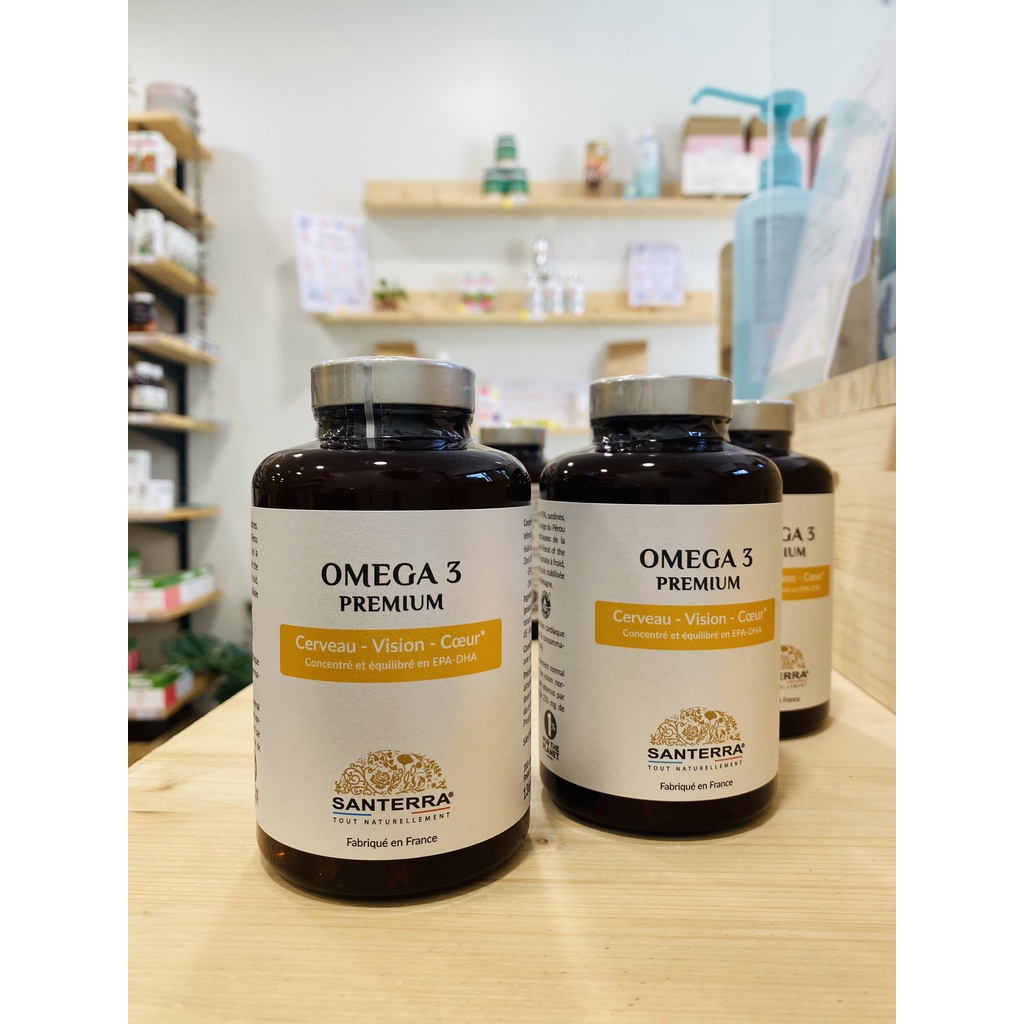 Viên Uống Omega 3 Premium SANTERRA Pháp  Hộp 200 Viên