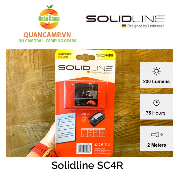 Đèn pin đeo nón Solidline SC4R - Ledlenser thiết kế và sản xuất