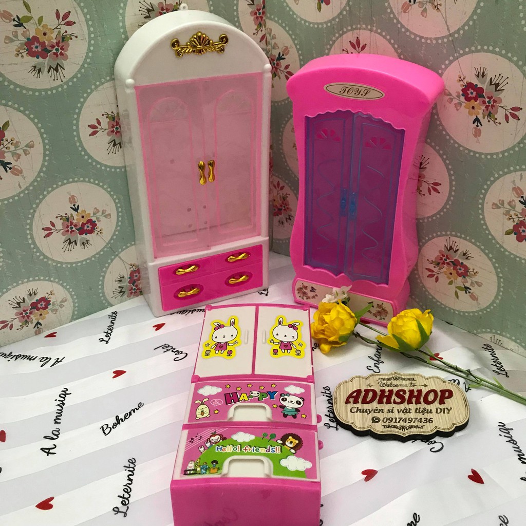 Các mẫu tủ nhựa cực xinh cho búp bê barbie