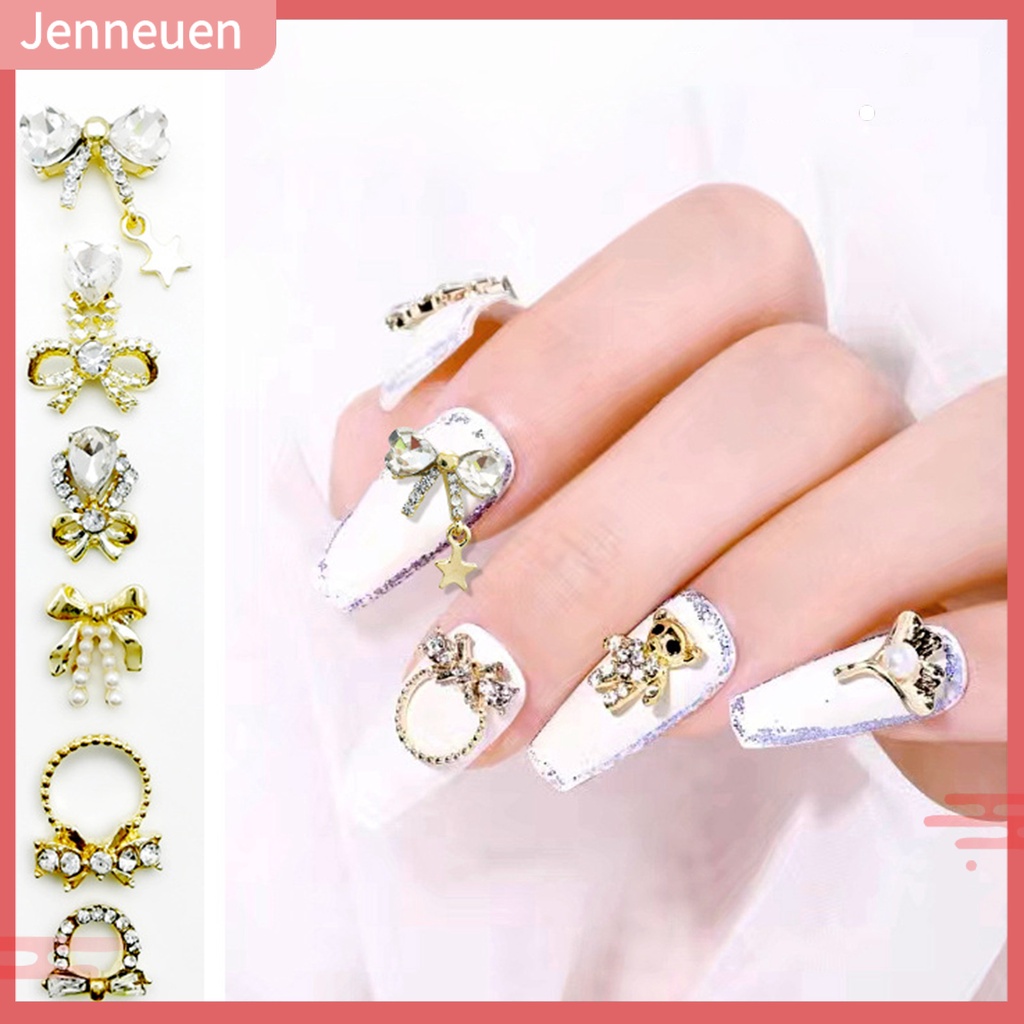 Set 10 Phụ Kiện Trang Trí Móng Tay Màu Sắc Tươi Sáng Chống Rỉ Sét Đa Năng DIY