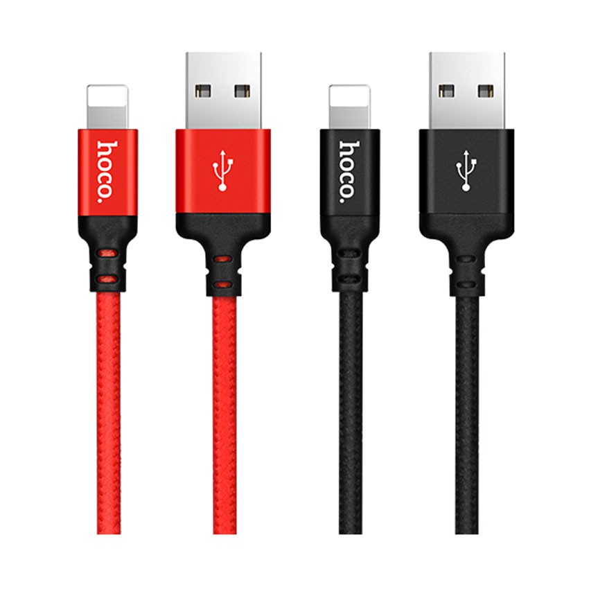 Dây sạc ip hoco x14 dài 1 - 2 mét Thiết kế bọc dù dùng cho 6 7 8 xsmax ...