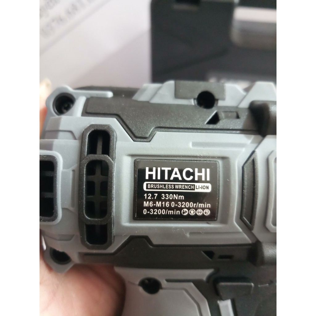 Máy Siết Bulong HITACHI 198v SUPER Hàng Loại 1 - Tặng kèm bộ phụ kiện như hình