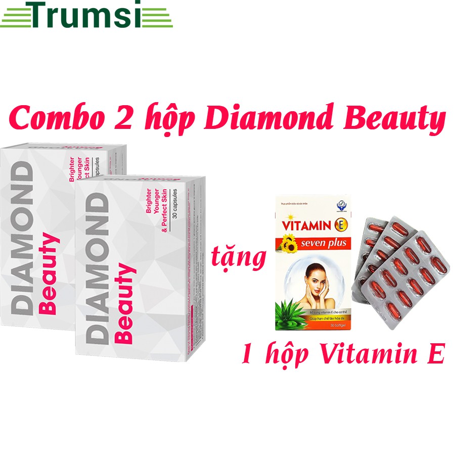 [Combo 2 hộp] Viên Uống Đẹp Da Collagen Diamond Beauty USA Cải Thiện Nội Tiết Tố,Giảm Mờ Nám Sáng Tone Da