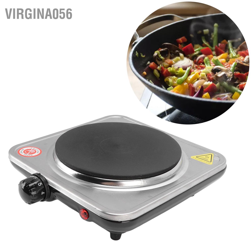 Có thể bán buôn Đĩa nóng điện 1000W 5 cấp Cấu trúc nhỏ gọn Bếp di động bằng thép không gỉ cho bữa tiệc ngoài trời Cắm trại 110V Virgina056 Hàng giao ngay