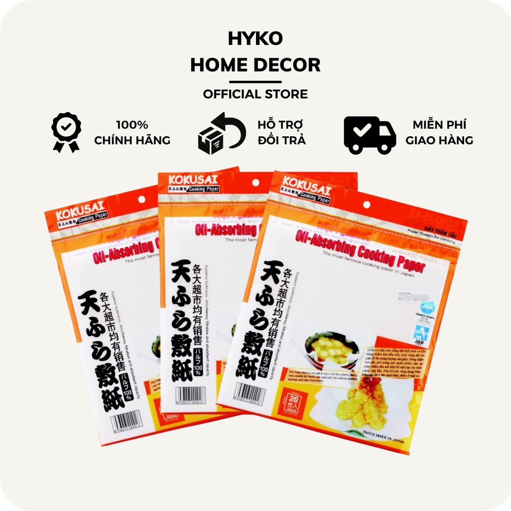 Combo 5 túi giấy thấm dầu thực phẩm Kokusai dày dặn