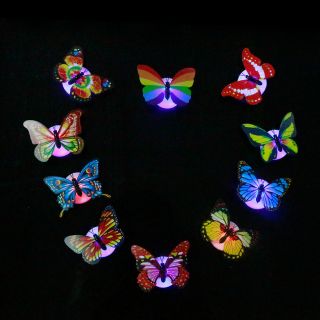 Combo 50 đèn led bướm phát sáng 3D dán tường