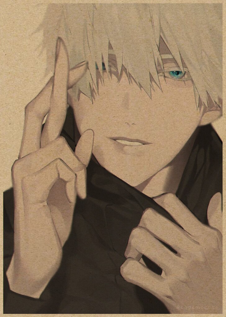 Poster Anime Jujutsu Kaisen phong cách cổ điển