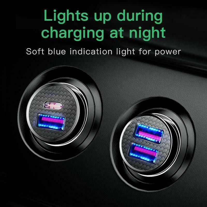 Tẩu sạc nhanh trên ô tô, xe hơi Baseus công suất 30W 2 cổng USB/USB + C, Sạc nhanh QC 4.0 cho điện thoại, t/bị điện tử..