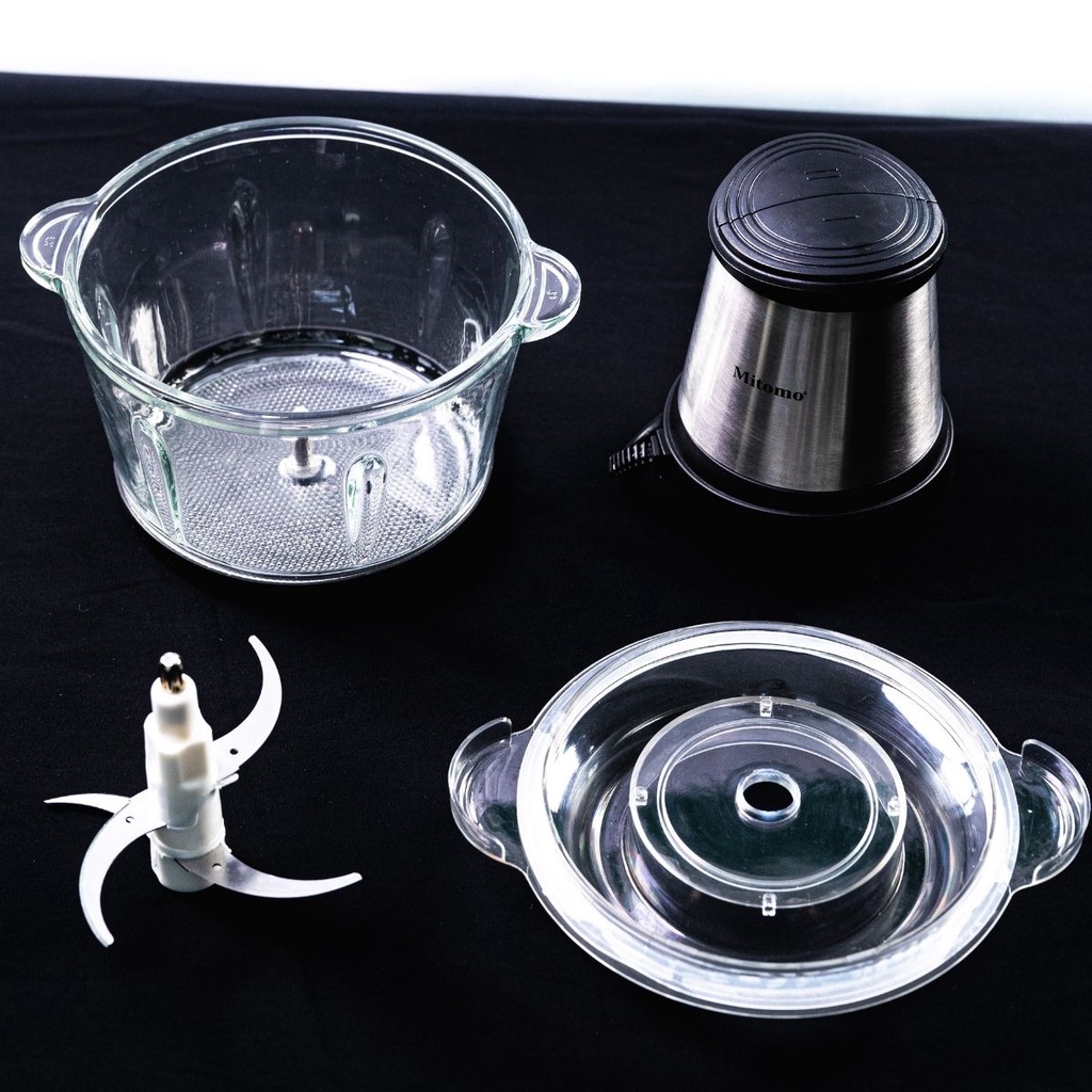 Máy xay thịt đa năng Mitomo MT450 cối thủy tinh - HÀNG CHÍNH HÃNG