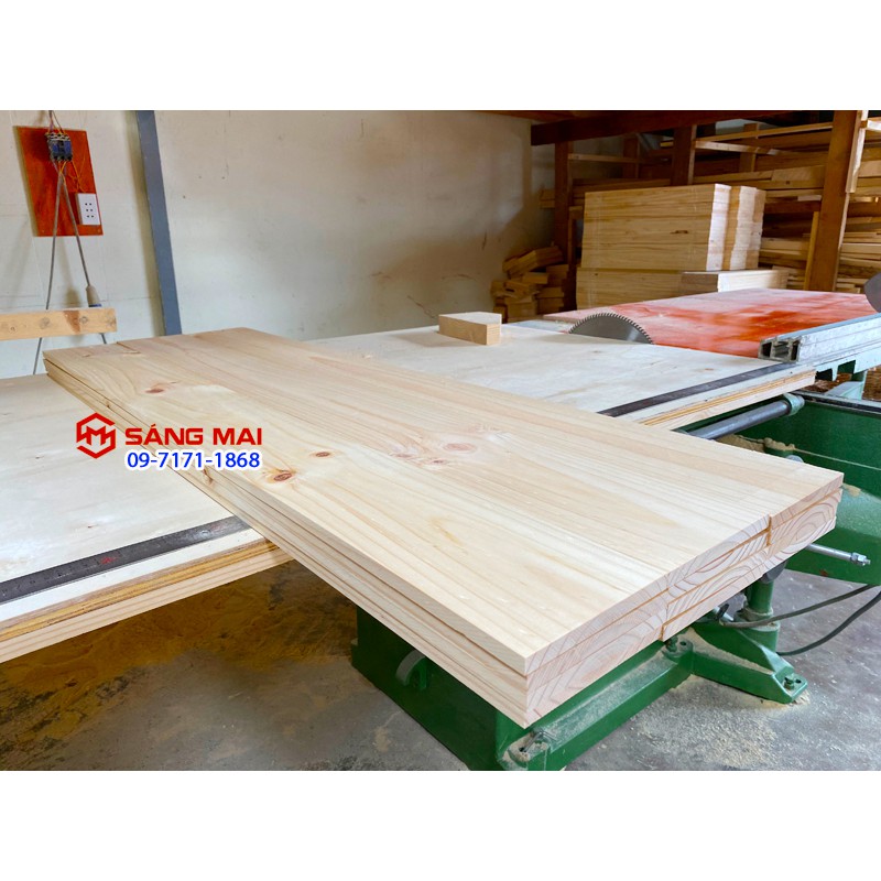 [MS105] Tấm gỗ thông mặt rộng 14cm x dày 1,2cm x dài 1m2 + láng mịn 4 mặt