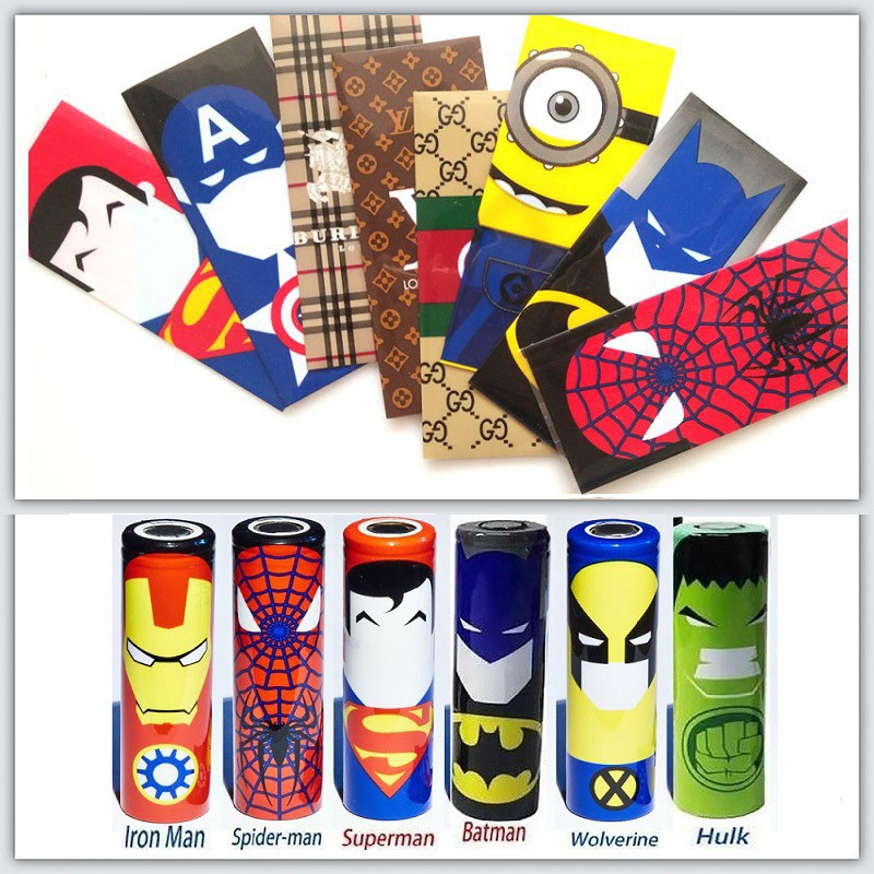 ⚡️Chọn Hình⚡️ Vỏ bọc pin 18650 PVC cách điện _ họa tiết siêu cool, siêu dễ thương