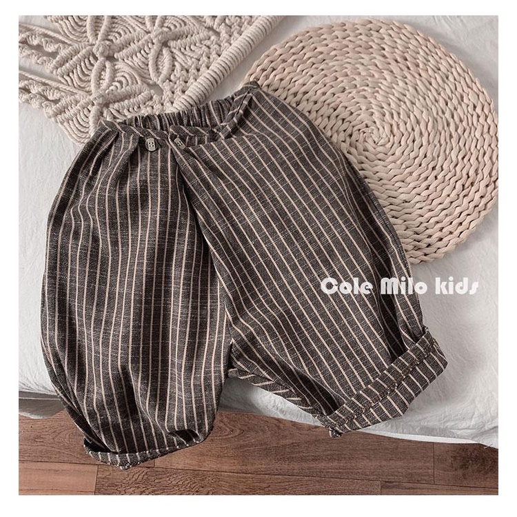 MNGRL Quần Dài Sọc Thoải Mái Thời Trang Hàn Quốc Cho Bé Gái Bé Trai