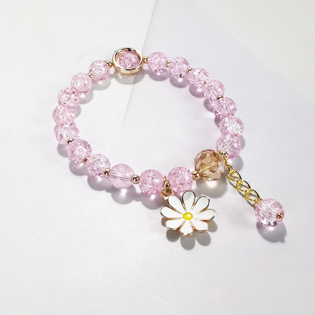 Vòng tay đính đá pha lê nhân tạo siêu nhẹ phong cách Hàn Quốc thời trang cho nữ