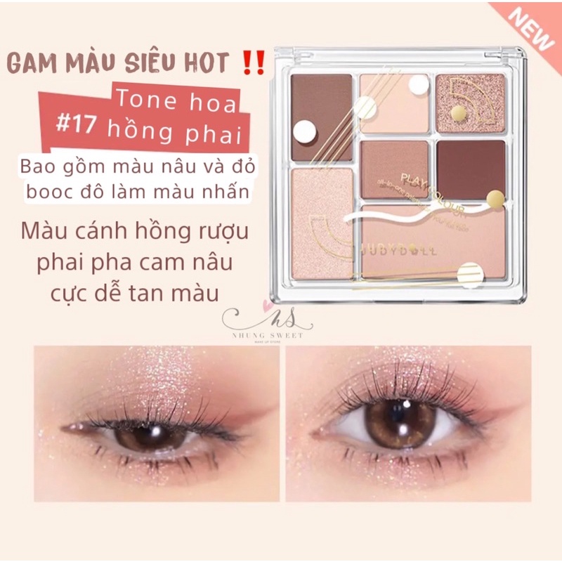 BẢNG MẮT Hot trend ĐÀO NGỌC TRAI   - MÀU HỒNG NUDE BABY - MÀU NÂU CÀ PHÊ SANG CHẢ