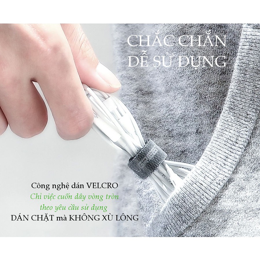 Dây dán tiên lợi Velcro làm gọn dây sạc, tai nghe...dài 14cm - Ugreen 50370