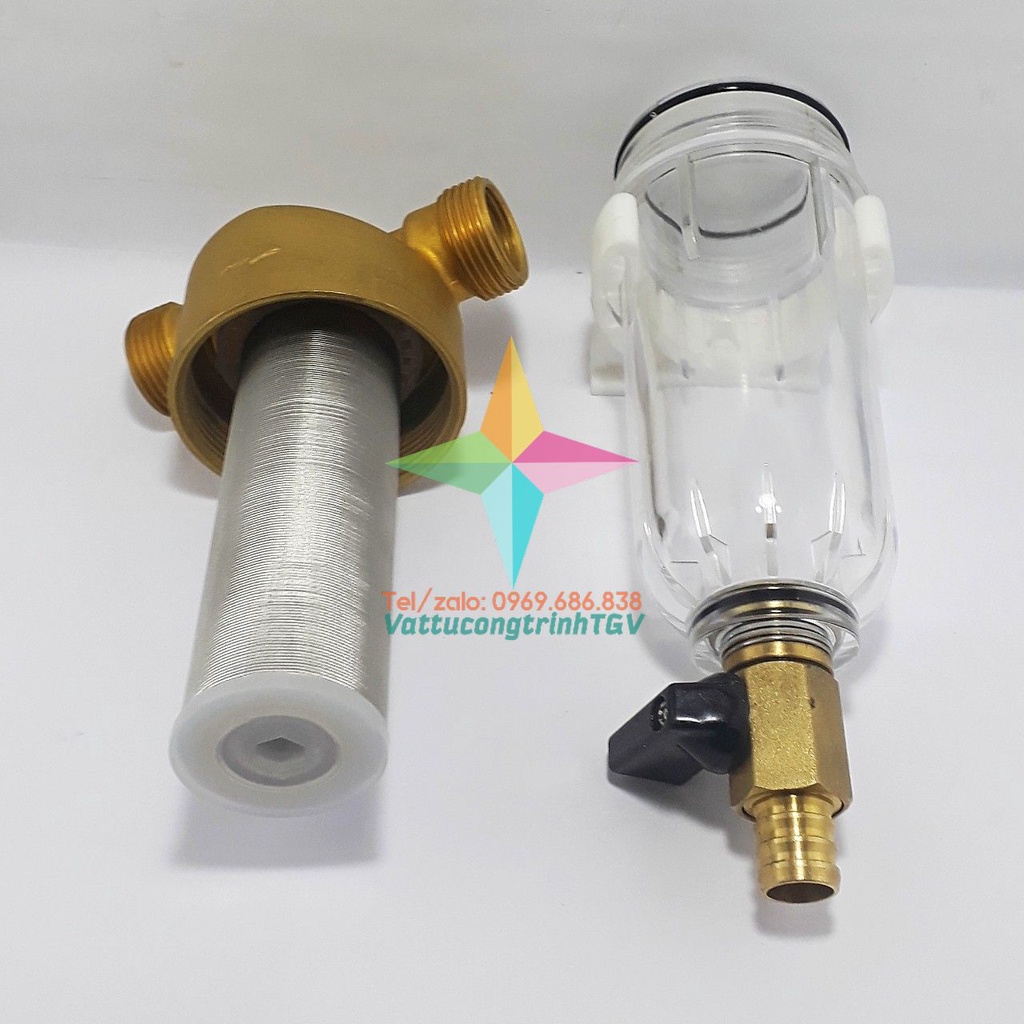 Bộ cốc lưới INOX lọc nước thô đầu nguồn