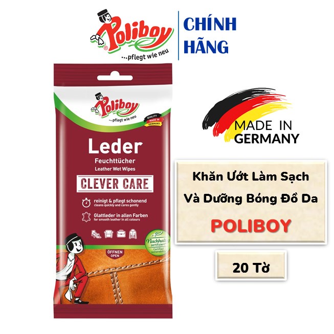 Vệ Sinh và Bảo Dưỡng Túi Da, Giày Da, Đồ Da Cao Cấp POLIBOY Làm Sạch Túi Da, Ví Da, Áo Da, Làm Bóng Giày Da
