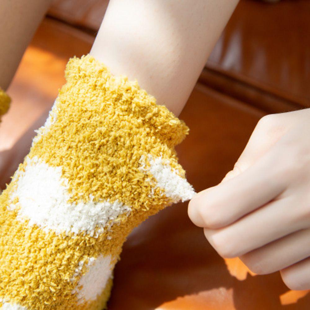 LAY Vớ Lông Cừu San Hô Ấm Áp Xinh Xắn Cho Nữ Mùa Đông