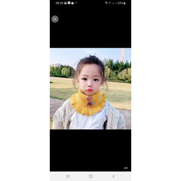 Khăn ống viền bèo đính hươu siêu xinh cho bé gái