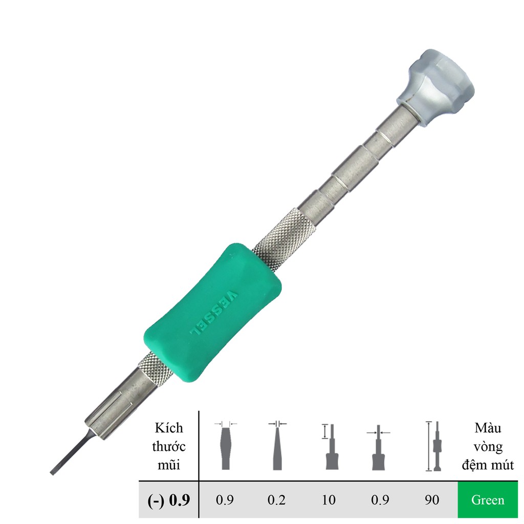 Bộ 06 cái tô vít mũi 2 cạnh siêu nhỏ No.TD-55 Vessel