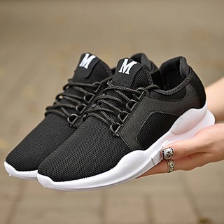 Giày sneaker nam 2 màu đen trắng