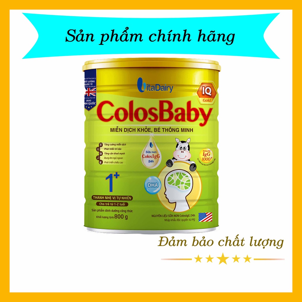 SỮA COLOSBABY IQ GOLD 0+,1+, 2+ 800g (Hàng nhập mới - HSD siêu xa)