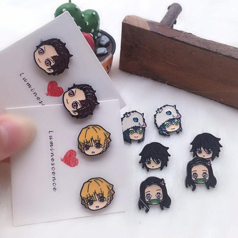 Khuyên Tai Dạng Kẹp Acrylic Hình Anime Demon Slayer 15H Kimetsu No Yaiba Kamado Tanjirou Nezuko Nhật Bản
