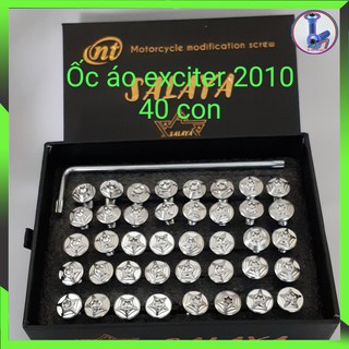 {Fee ship - Hàng có sẵn } Ốc áo salaya Exciter 2010 , full 40 con,HÀNG CHUẨN PHÔI INOX 304, SÁNG BÓNG,CAM KẾT HÀNG KHÔNG