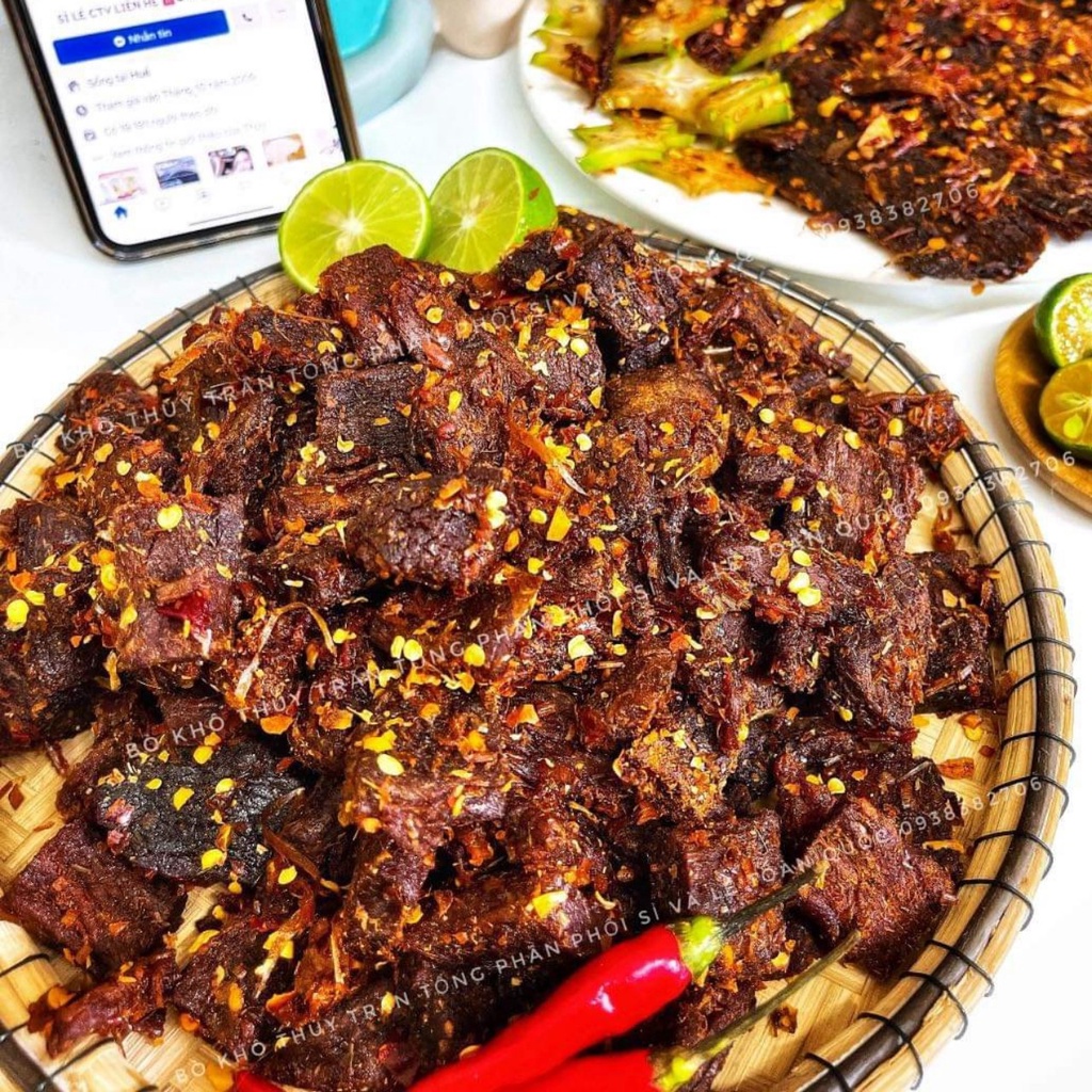 khô bò viên hồng ngự hũ 250gr thơm ngon đậm vị | BigBuy360 - bigbuy360.vn