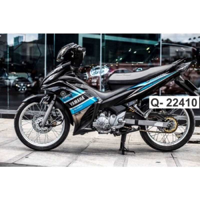 Tem Rời Ex 135 Đời 2011 Dán Xe Đen Phối Xanh ( Decal Crom Cao Cấp )