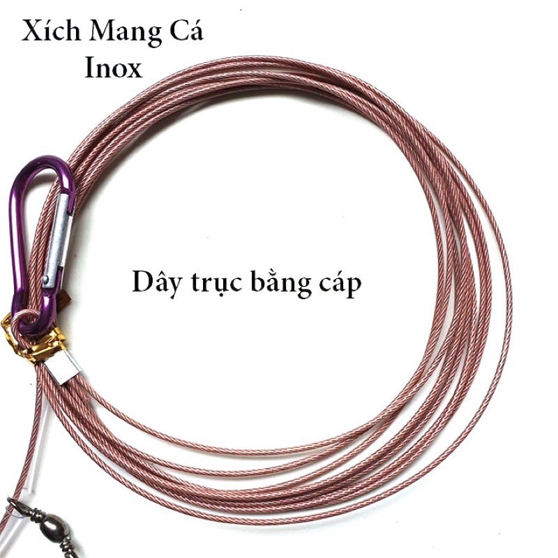 Dây xích mang cá, móc mang cá 5m y hình giá rẻ giảm giá sele y hình