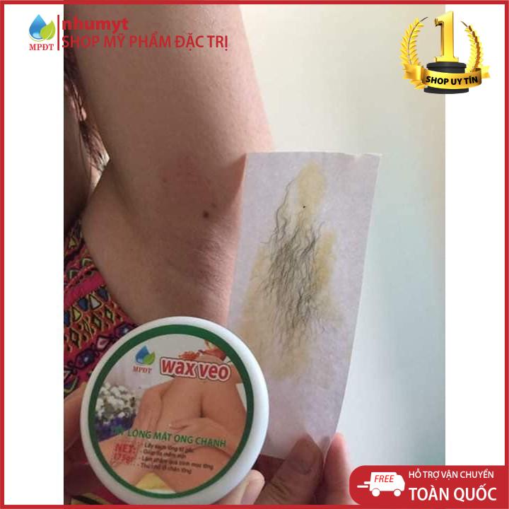 ( CHÍNH HÃNG ) WAX TẨY LÔNG VEO + TẶNG kèm giấy chuyên dụng và que gạt, tẩy lông sạch sẽ tận chân lông mới..