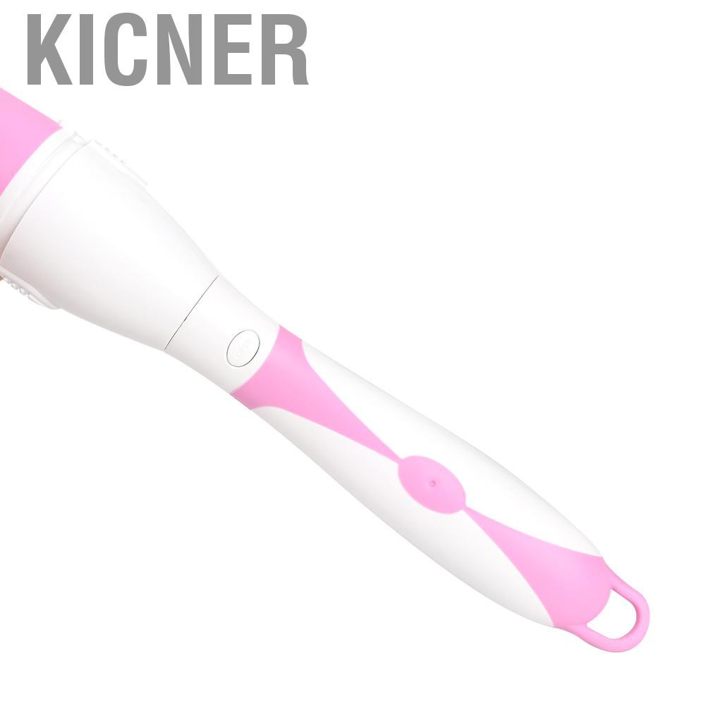 Kicner Water-resistant Bath Brush Electric Long Handle Spa Shower Body Massage Cleansing Scrubber Home
