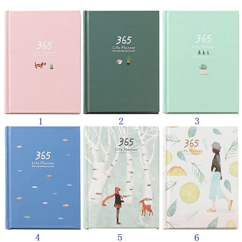 ST❀ 365 Days Personal Diary Planner Hardcover Notebook Diary 2019 Office Weekly Schedule