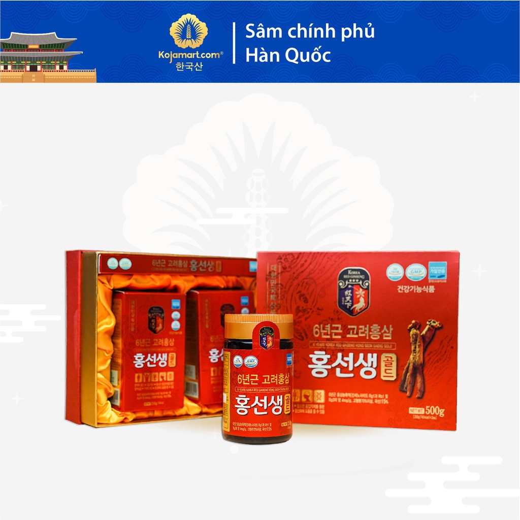 Cao Hồng Sâm Hàn Quốc Korean Red Ginseng Cô Đặc Hong Seon Saeng Gold 250g x 2 hũ