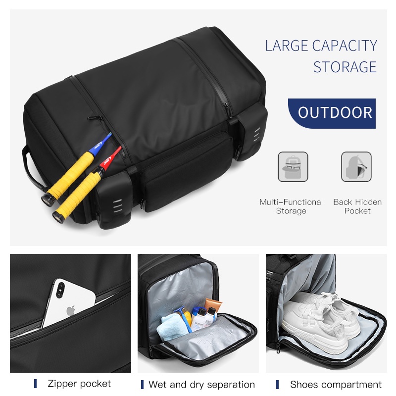 Balo OZUKO 9326 cỡ lớn chống trộm có cổng sạc USB thời trang đa năng cho nam