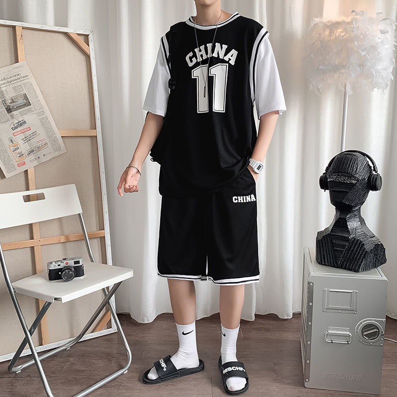 Học thể thao mặc thể thao Kobe nghỉ hè... hai phần áo vest bóng chày James của Owen...