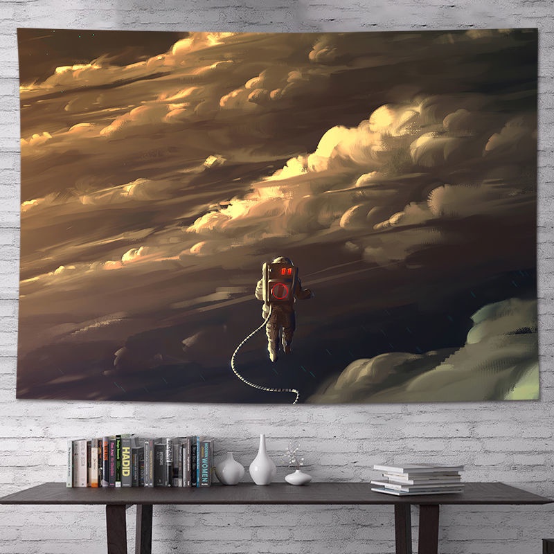 Tấm vải treo tường trang trí phòng ngủ hình phi hành gia độc đáo