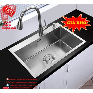 Chậu rửa chén inox 304 1 hộc dày 2li- 3li 1 hộc cao cấp