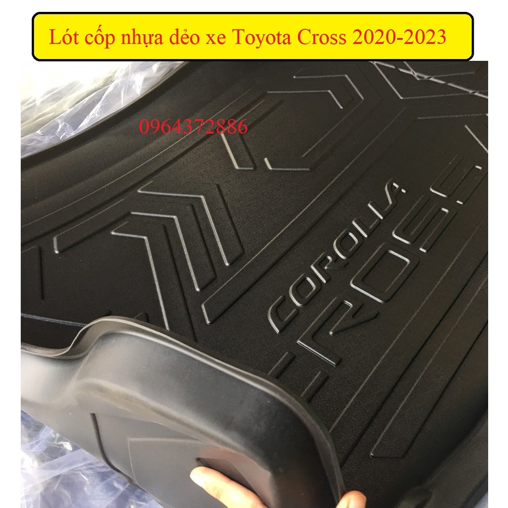 Lót cốp nhựa dẻo xe Toyota Cross 2019 2020 2021 2022 2023 không mùi nhựa dẻo