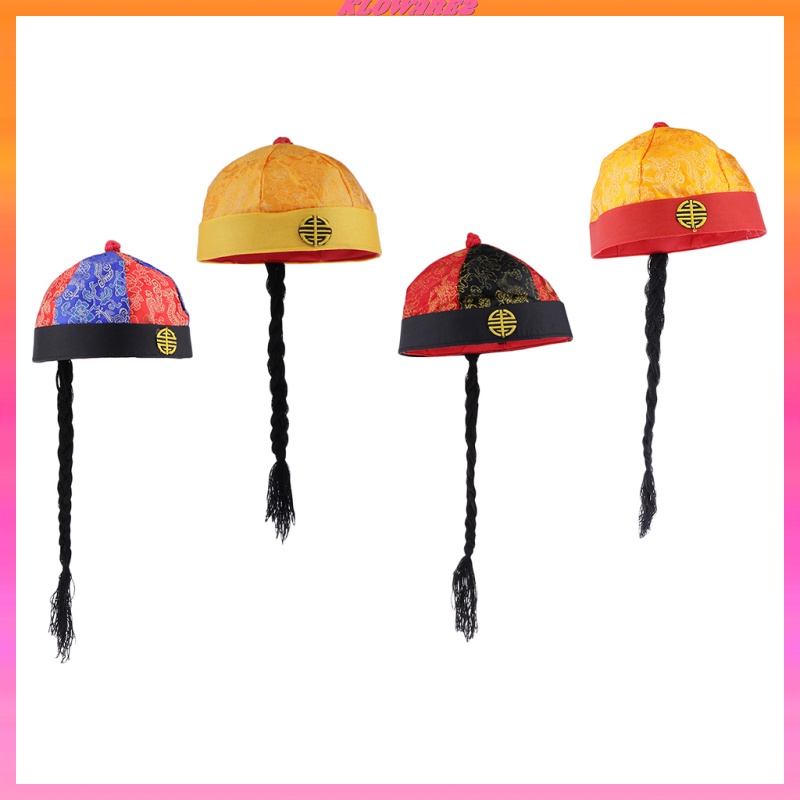 Mũ màu vàng phong cách hoàng đế Trung Quốc độc đáo cho bé