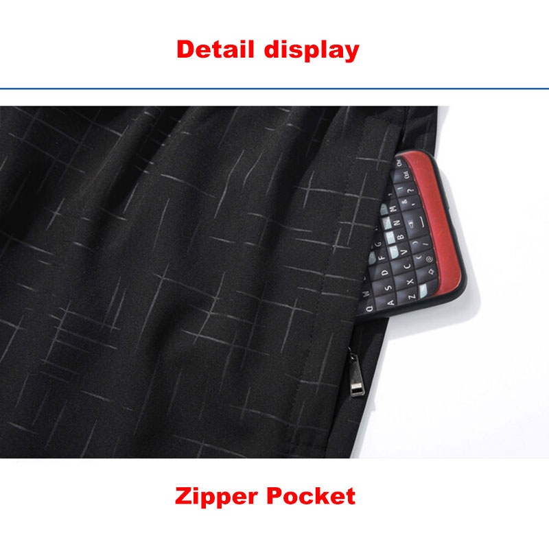 【zipper Pocket】Quần short dây rút thiết kế đơn giản thời trang phong cách bãi biển mùa hè dành cho nam