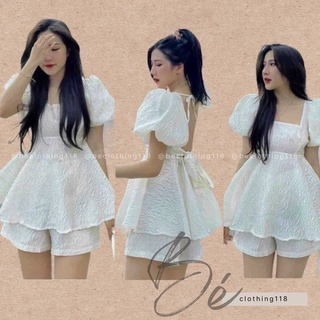 SET ÁO BBD HỞ LƯNG TAY PHỒNG + SHORT - KÈM VIDEO