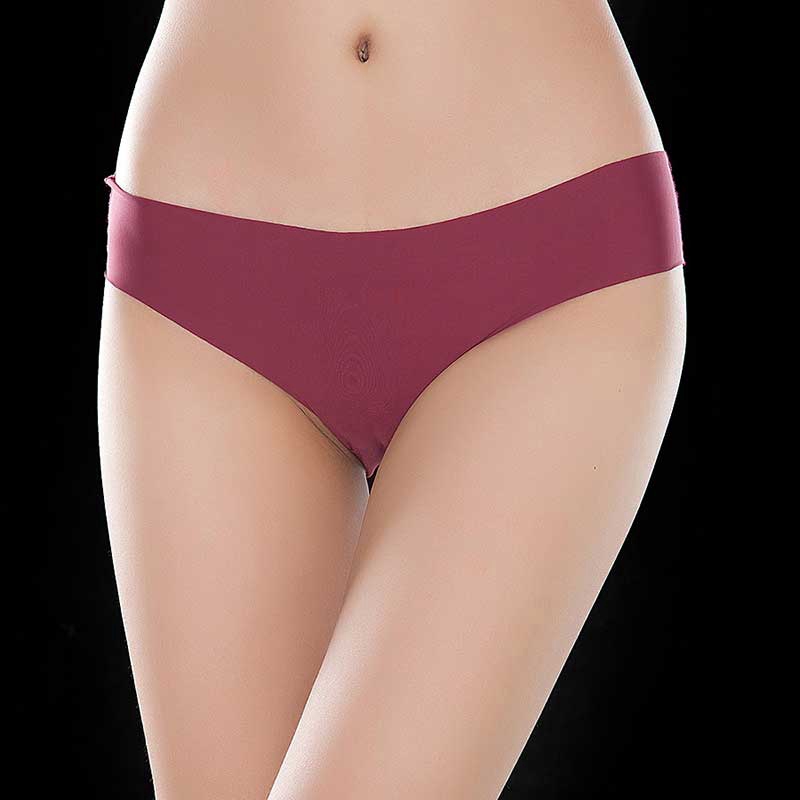 AOFEIQIKE  Quần Lót Lụa Lạnh Không Đường May Lưng Vừa Mềm Mại Thoải Mái Màu Sắc