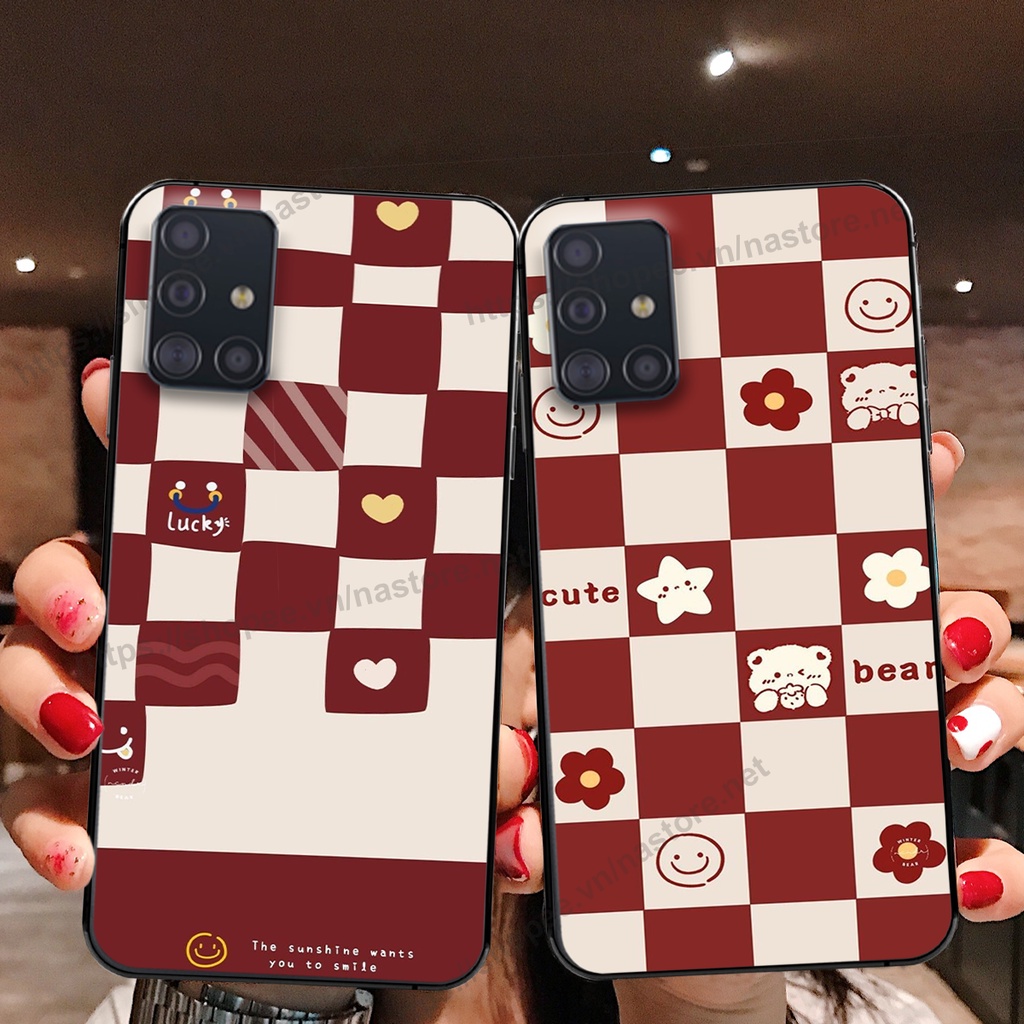 Ốp lưng Samsung A31 / A51 / A71 trái tim mặt cười, gấu cute thể thao cá tính