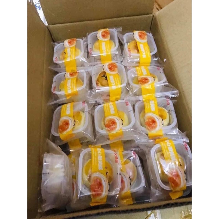 [ Combo 1KG ] Bánh Liu pía khay trứng chảy Egg Yolk Puff siêu hot - 19 cái